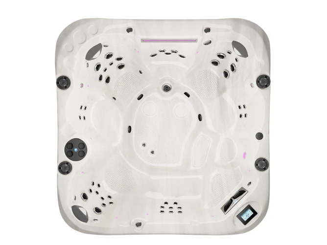 Coast Spas Apex Bench Curve Elite hot tub, top view