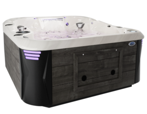 Coast Spas Apex Lounge Luxury Curve hot tub, side view