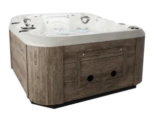 Coast Spas Element Bench Curve Elite hot tub, side view