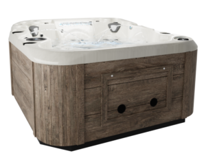 Coast Spas Element Bench Elite Curve hot tub, side view