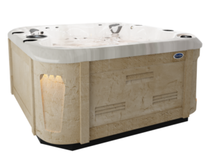 Coast Spas Element Bench Elite hot tub, side view