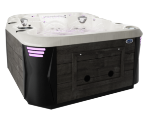 Coast Spas Element Bench Luxury Curve hot tub, side view