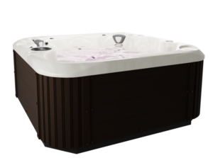 Coast Spas Element Bench Patio hot tub, side view