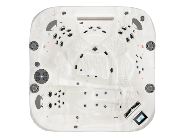 Coast Spas Element Lounge Curve Elite hot tub, top view