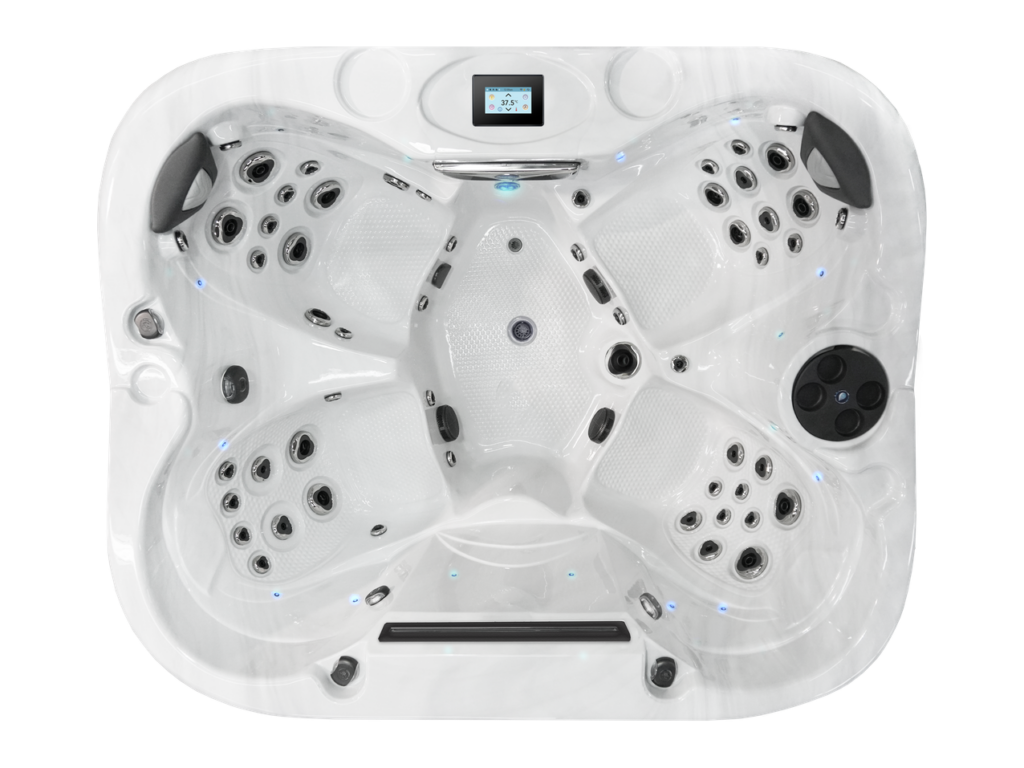 Coast Spas Elite Omega Bench Curve hot tub, top view