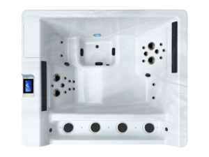 Coast Spas Luxury 2purfikt Infinity hot tub, top view