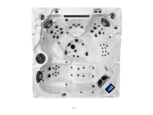 Coast Spas Luxury Element Lounge Curve Vlux hot tub, top view