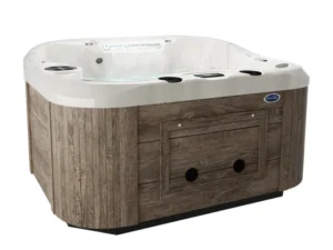 Coast Spas Omega Bench Curve Elite hot tub, side view