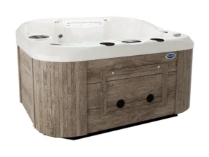 Coast Spas Omega Lounge Curve Elite hot tub, side view