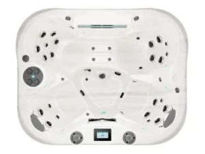 Coast Spas Omega Lounge Curve Elite hot tub, top view