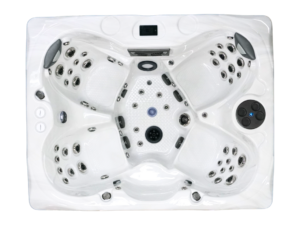 Coast Spas Opulence Omega Bench Vlux hot tub, top view
