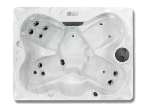 Coast Spas Patio Omega Bench Jetmax Ulp hot tub, top view