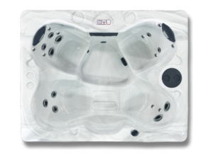 Coast Spas Patio Omega Lounge Jetmax Ulp hot tub, top view