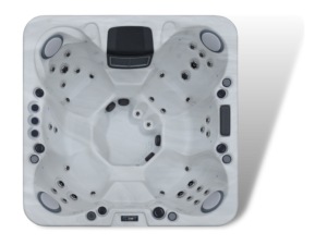 Dominion Spas B741 hot tub, top view