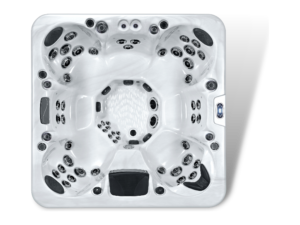 Dominion Spas B757 hot tub, top view