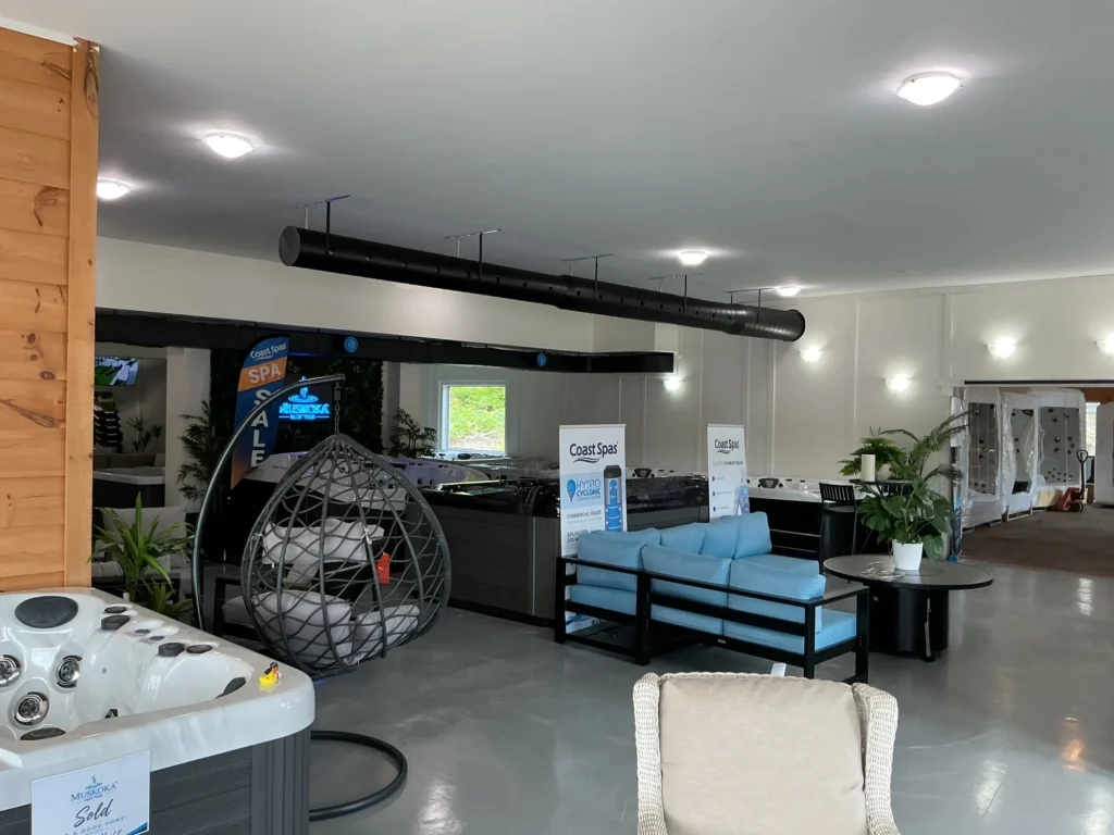 Wide showroom, interior