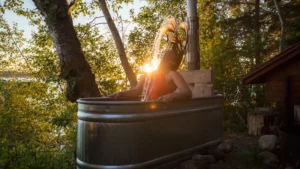 Firetubs Lakeside Sunset 01 wood-fired hot tub
